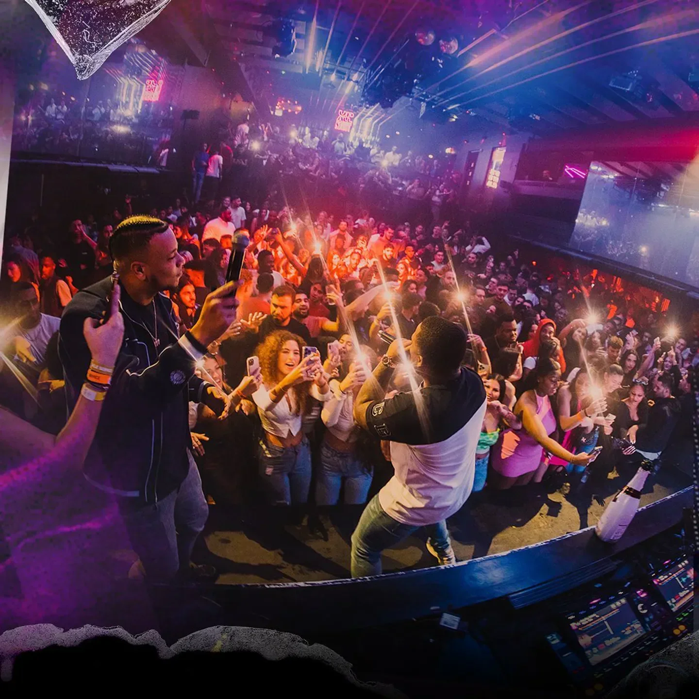 Energetic crowd at AIR Amsterdam nightclub in Amsterdam, enjoying a live performance.