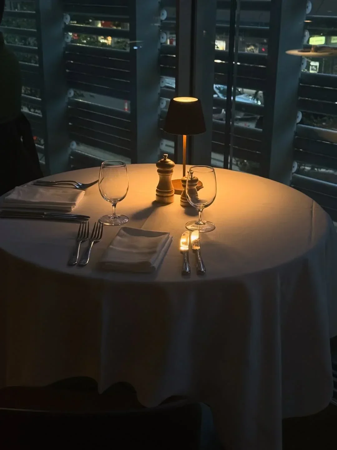 Cozy table setting at Bistro George at Jacksons on George restaurant in Sydney.