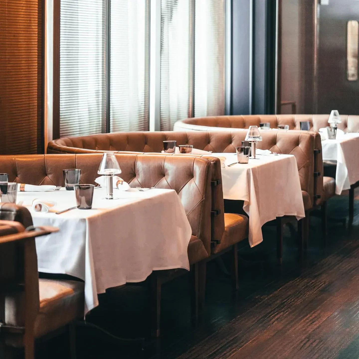 Elegant dining area at Bourbon Steak Los Angeles, a sophisticated restaurant in Los Angeles.