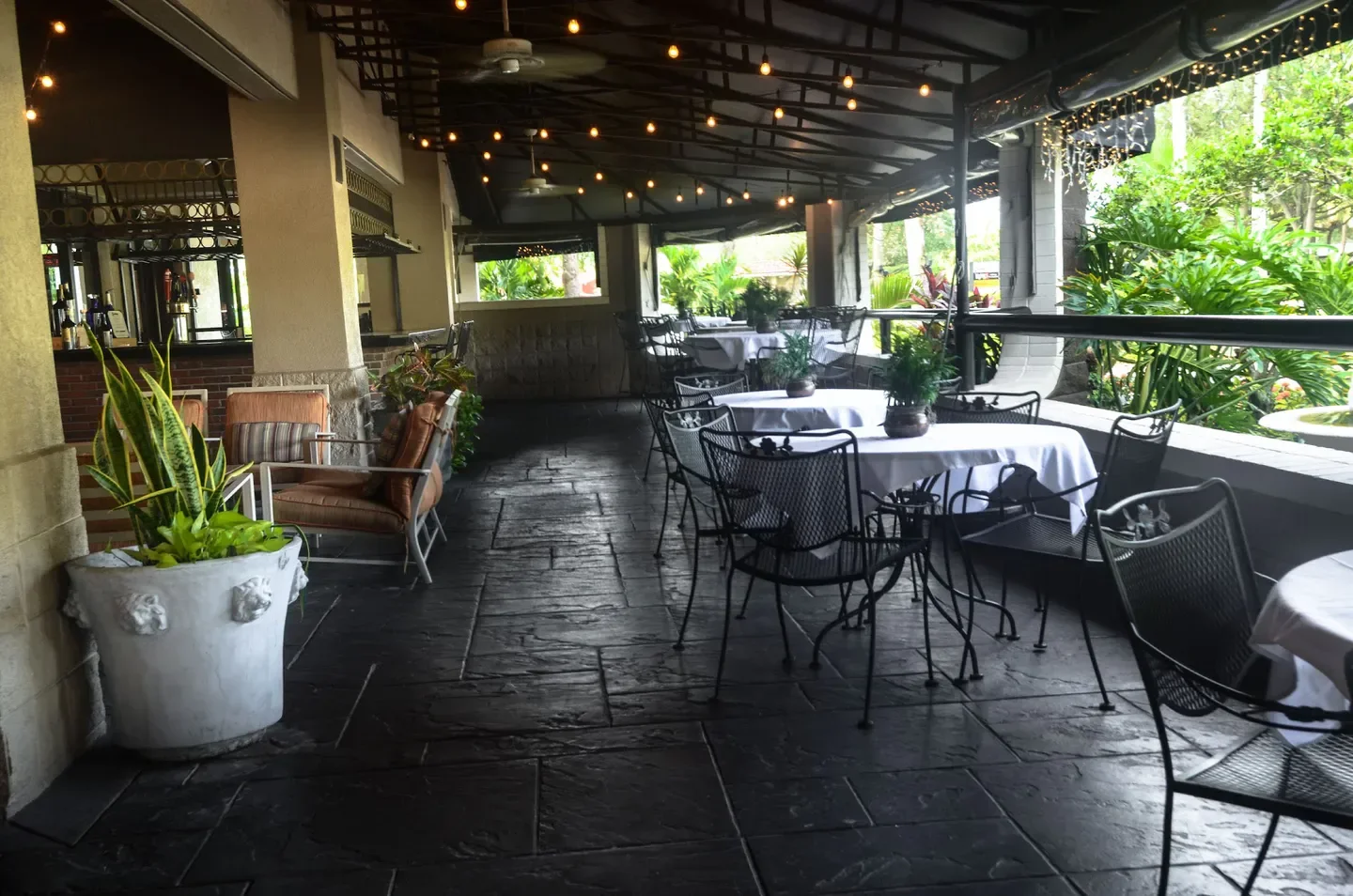Outdoor dining area at Charley's Steak House - Orlando, perfect for a meal in Orlando.