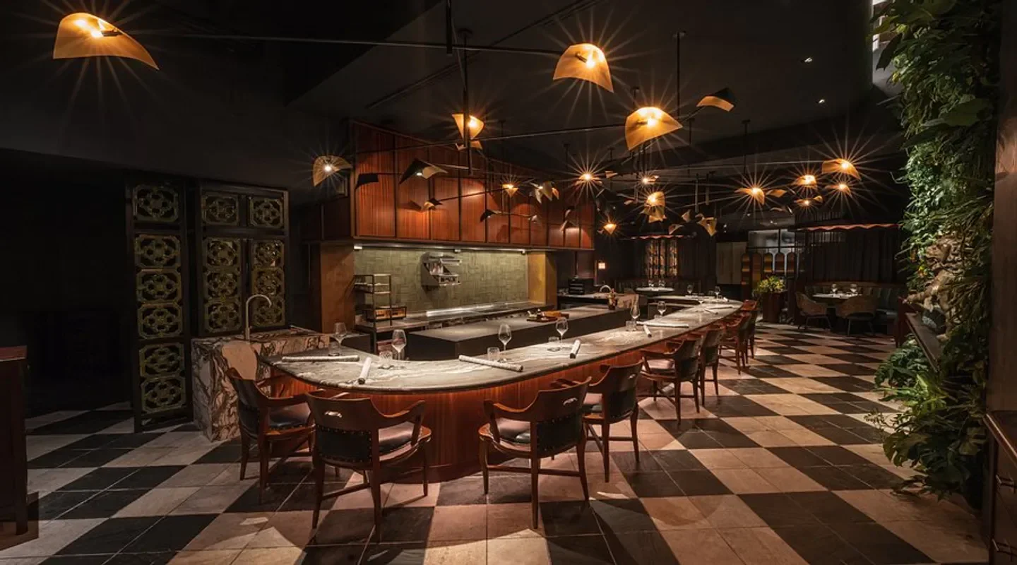 Cloudstreet restaurant in Singapore with stylish interior and elegant lighting design.