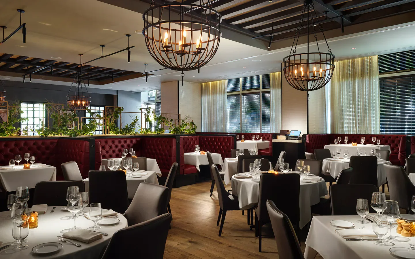 Interior of Dean's Italian Steakhouse in Austin, featuring elegant dining and ambient lighting