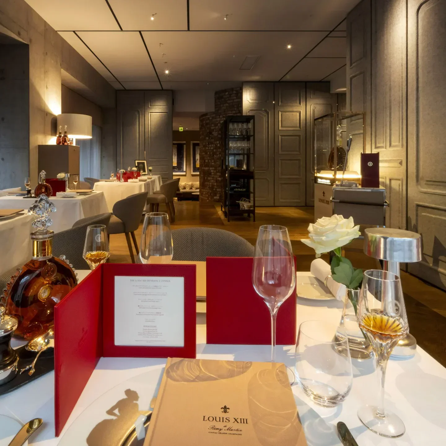 Elegant dining experience at Dominique Bouchet Tokyo restaurant in Tokyo with Louis XIII