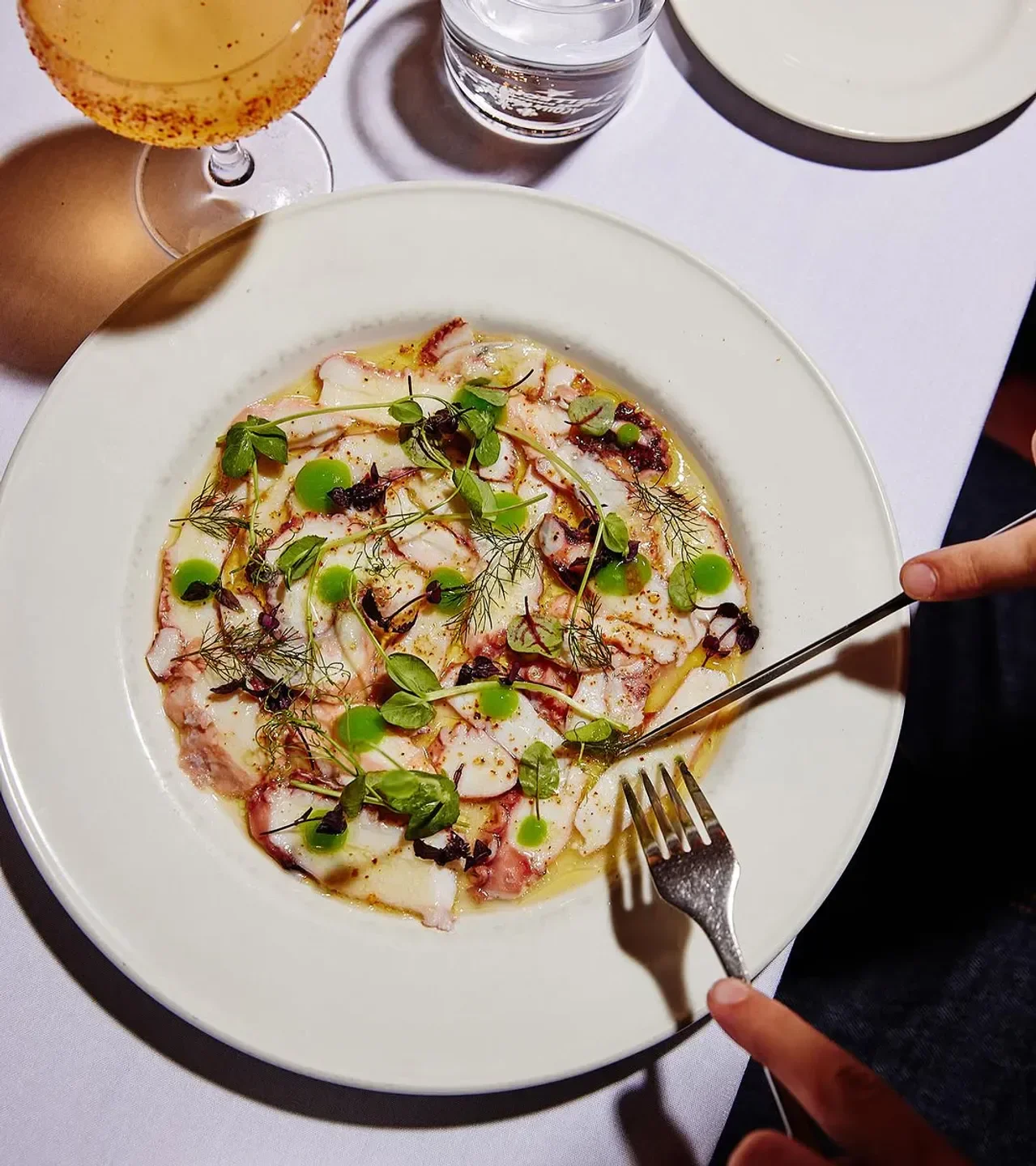 Delicious octopus dish at Grappa Ristorante e Bar in Sydney, fresh and beautifully presented.