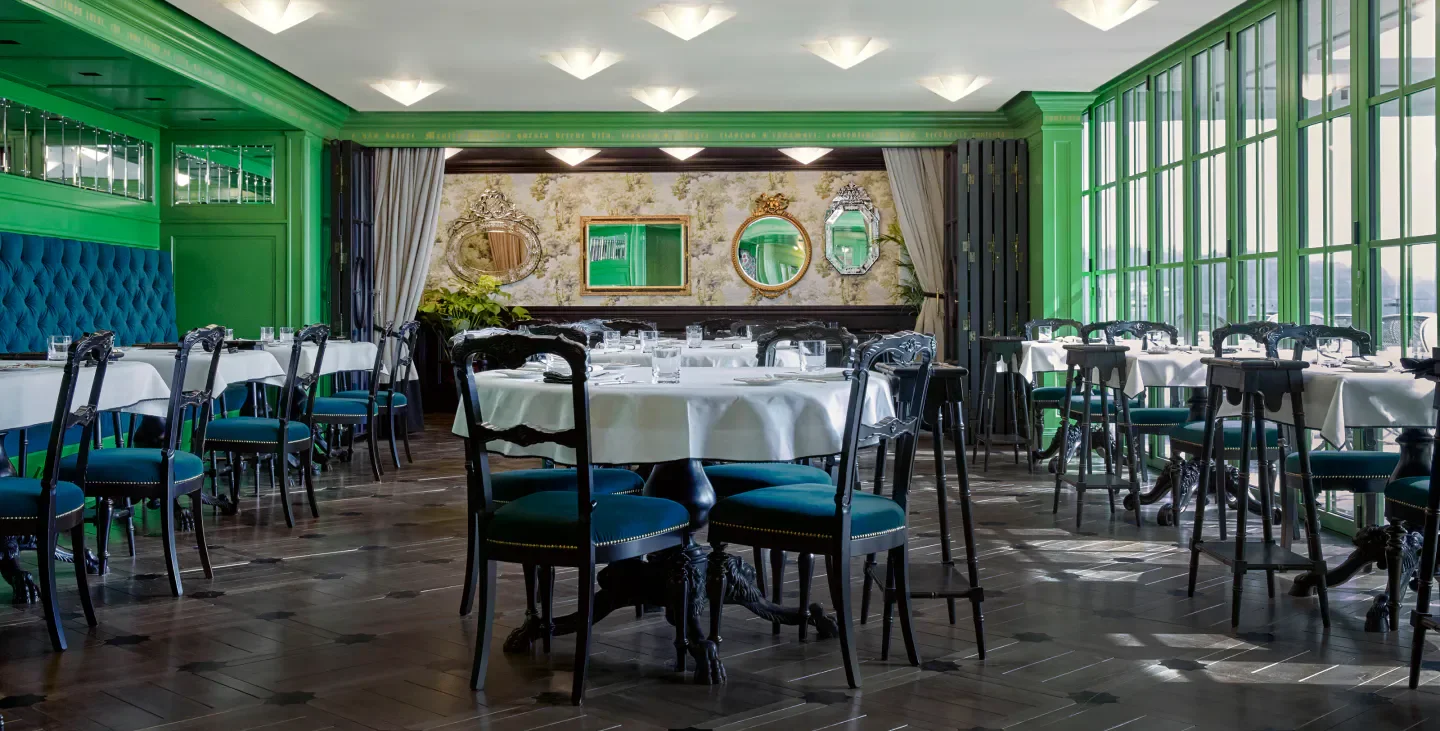 Interior of Gucci Osteria da Massimo Bottura - Seoul, showcasing elegant dining in Seoul.