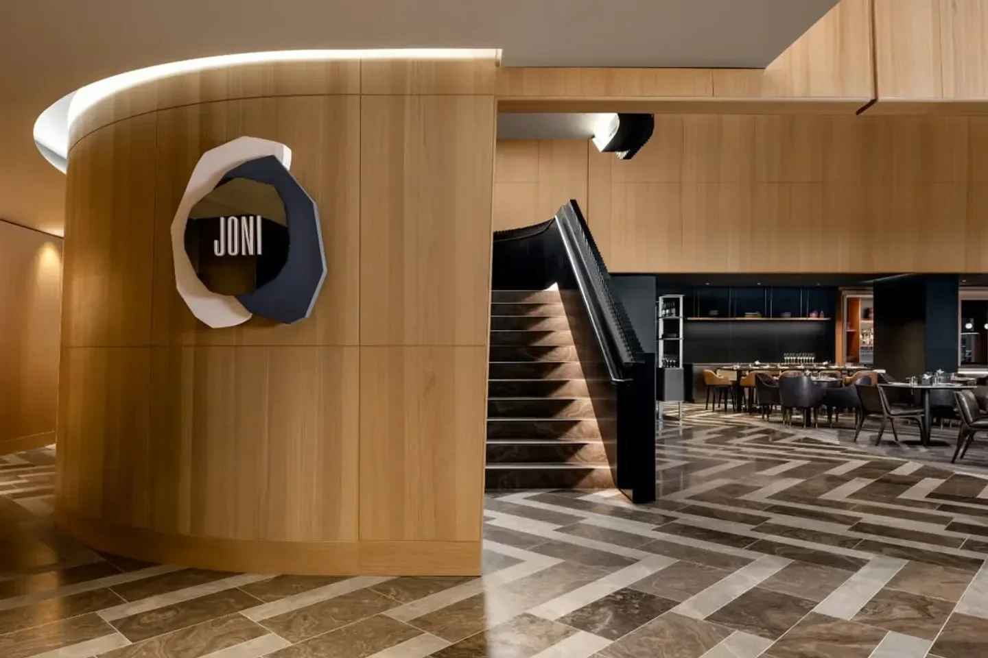 Interior of Joni Restaurant in Toronto featuring stylish design and inviting atmosphere.