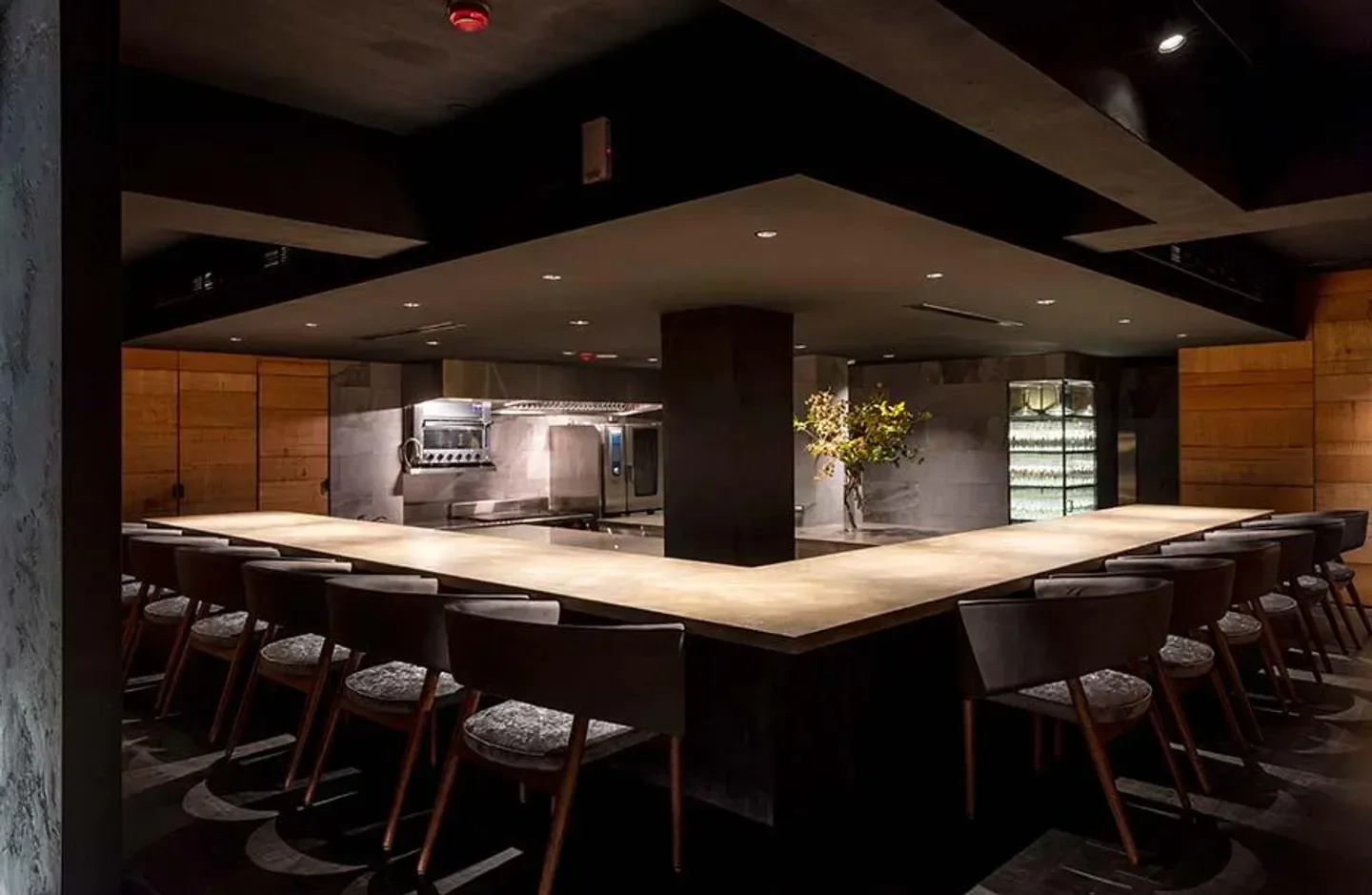 Interior view of Logy restaurant in Taipei, featuring elegant seating and a modern design.