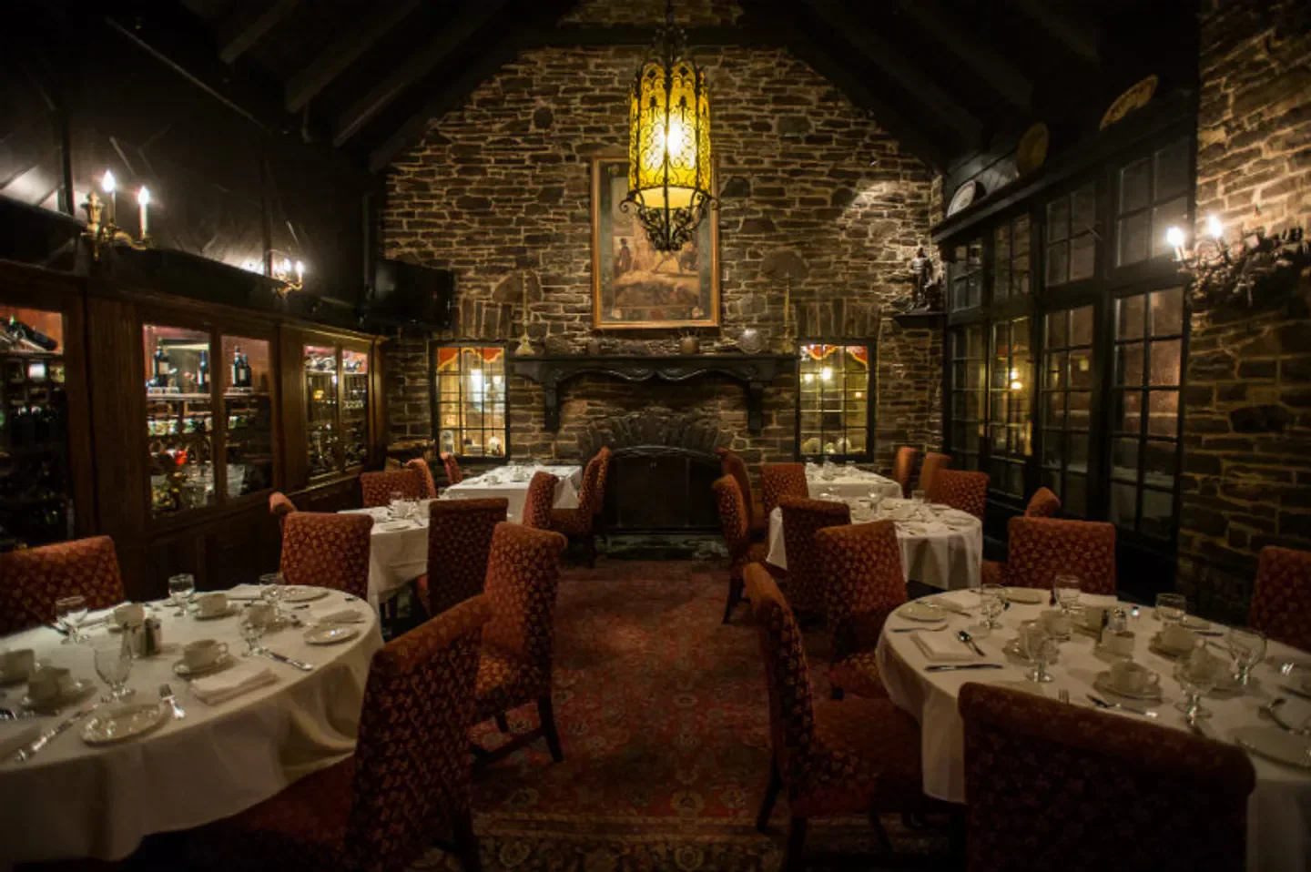 Cozy dining room at Old Mill Toronto Restaurant in Toronto, perfect for a romantic dinner.