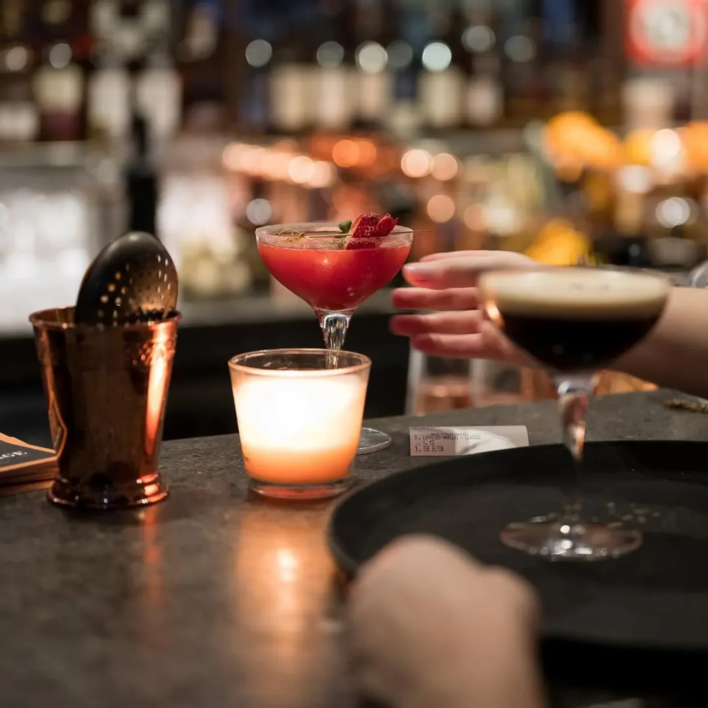 Delicious cocktails at ORIBU, a popular Sydney restaurant and bar.