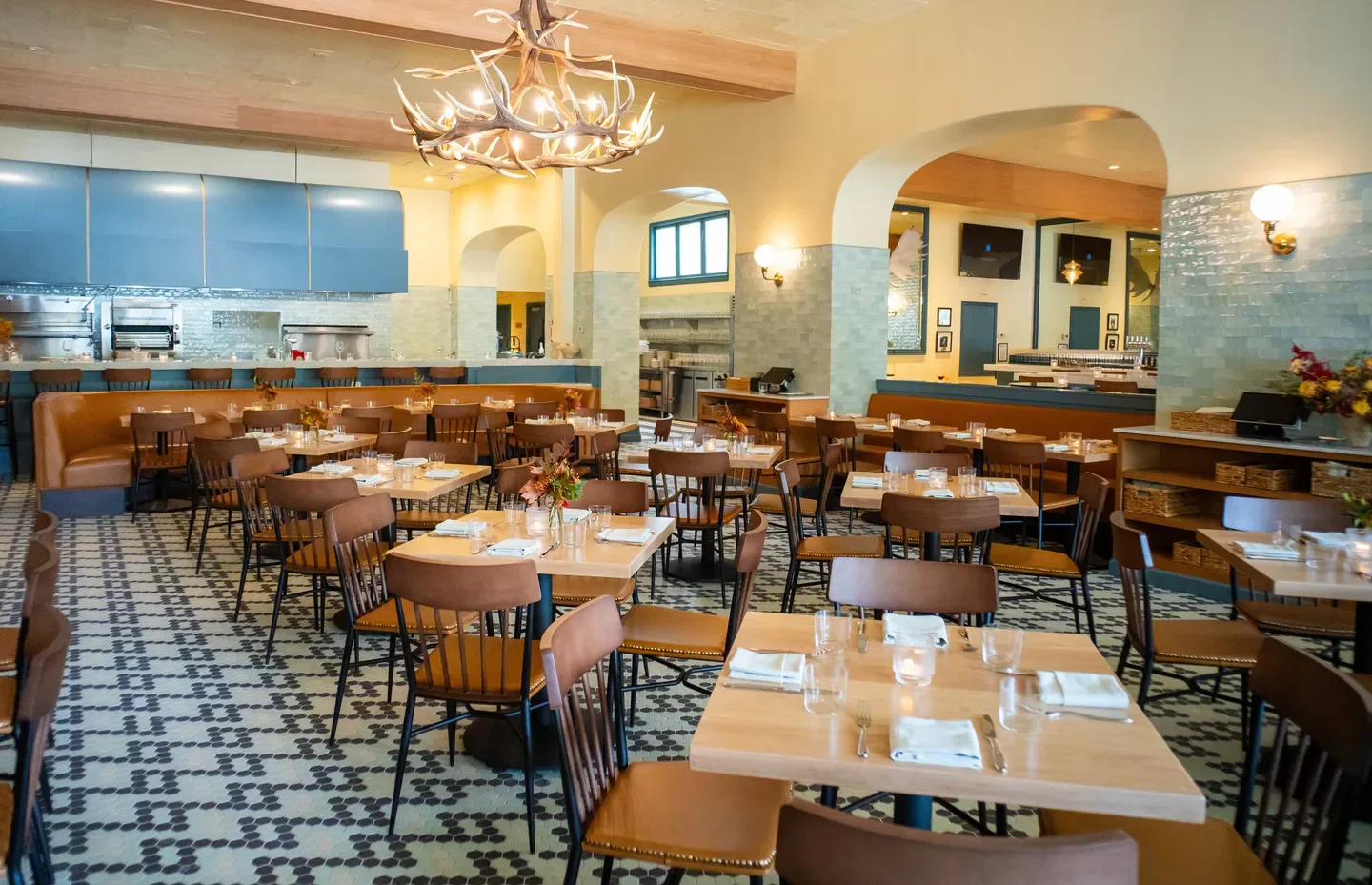 Interior dining area at Park Tavern on Washington Square in San Francisco restaurant