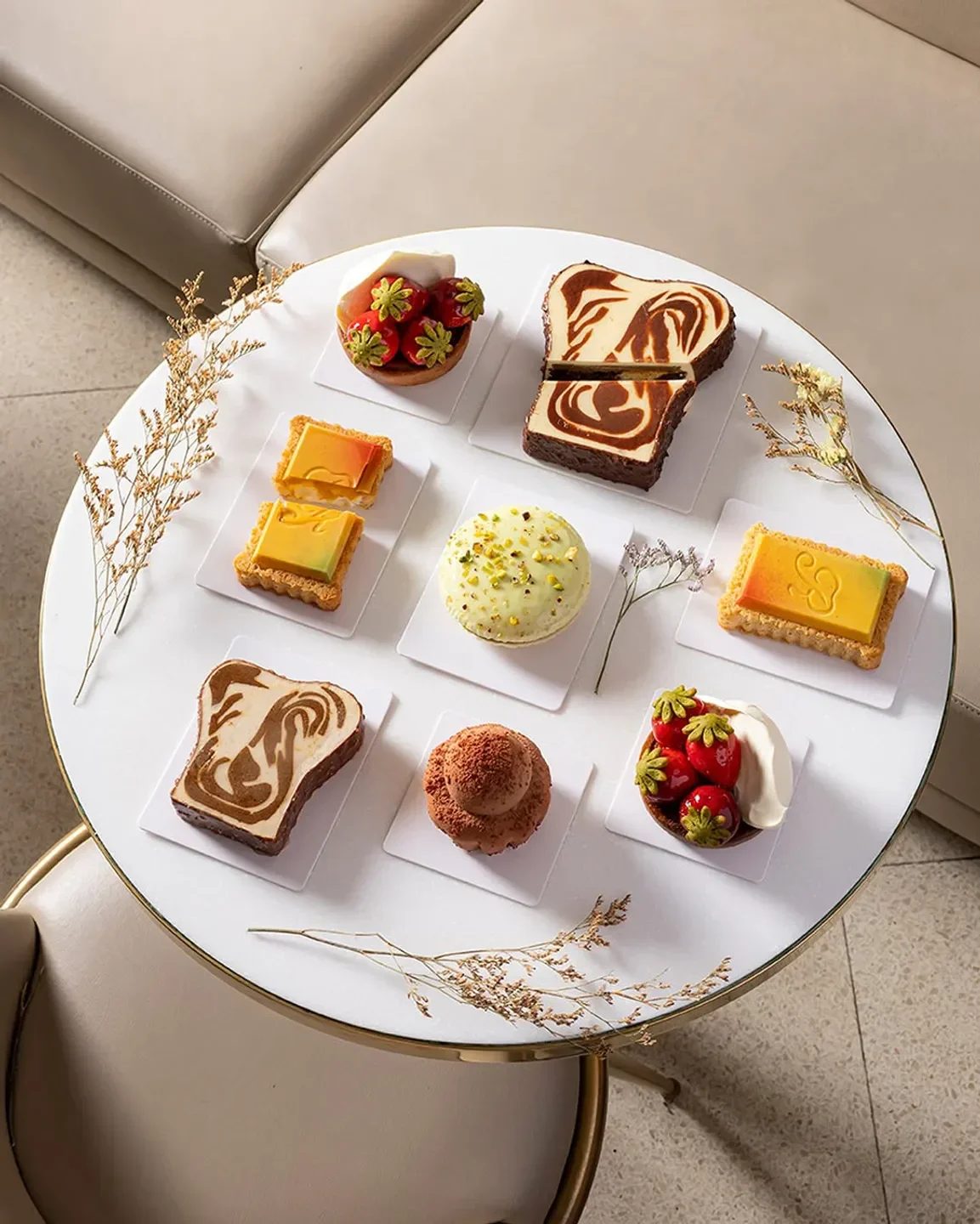 Delicious pastries at Ritz Paris Le Comptoir restaurant in Paris, perfect for dessert.