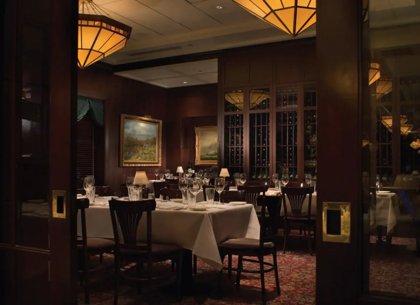 Elegant dining room interior at The Capital Grille - Dallas, a restaurant in Dallas.