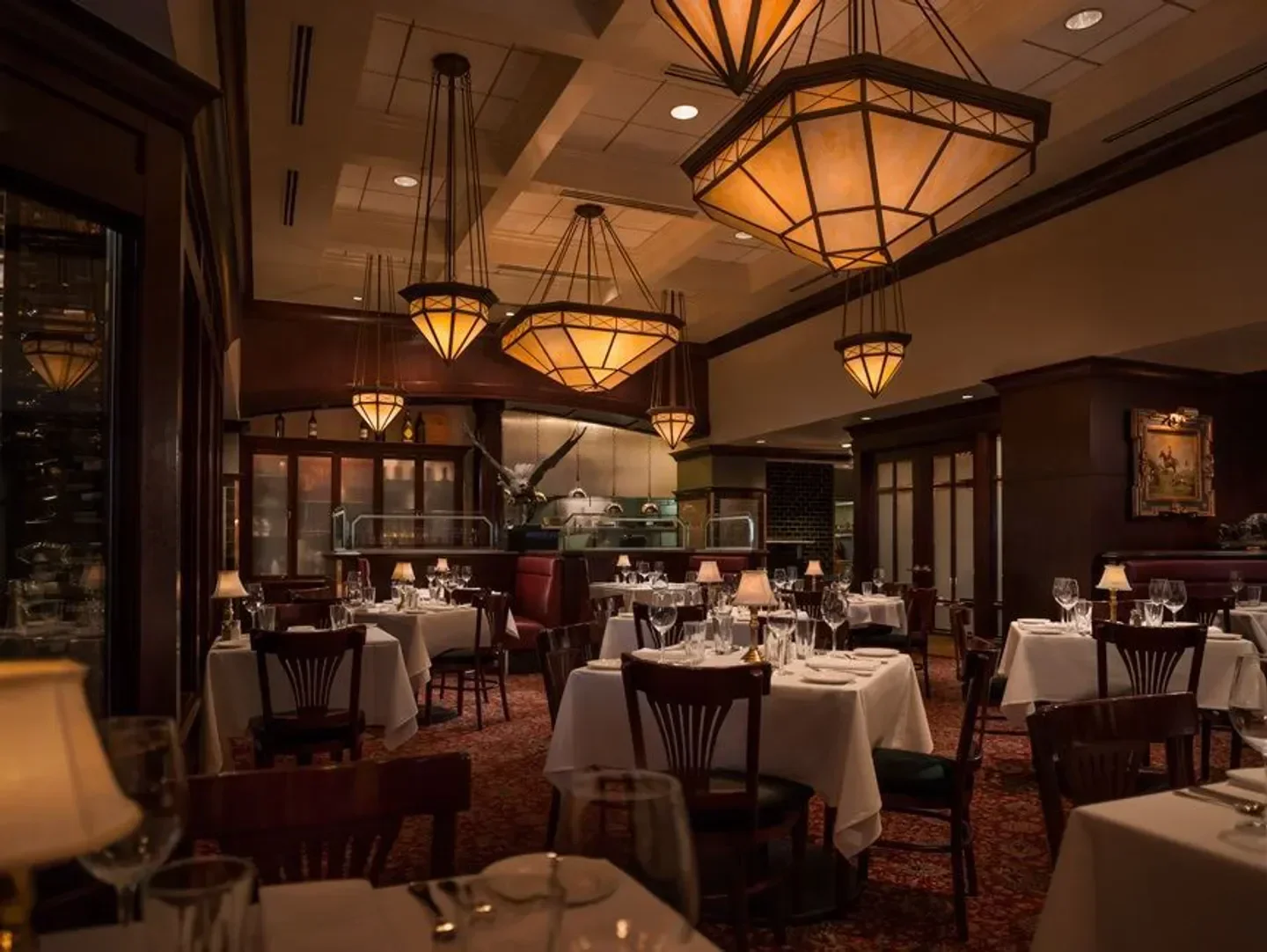 Elegant dining room interior at The Capital Grille - Philadelphia, in Philadelphia.