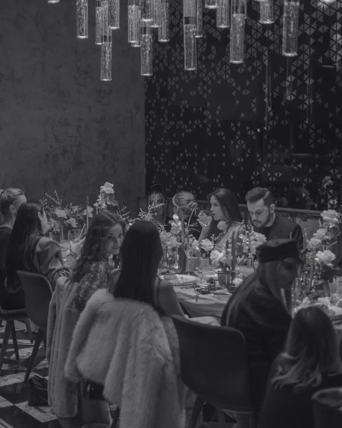 Elegant dinner setting at TUYA restaurant in Bucharest, showcasing a stylish dining experience.