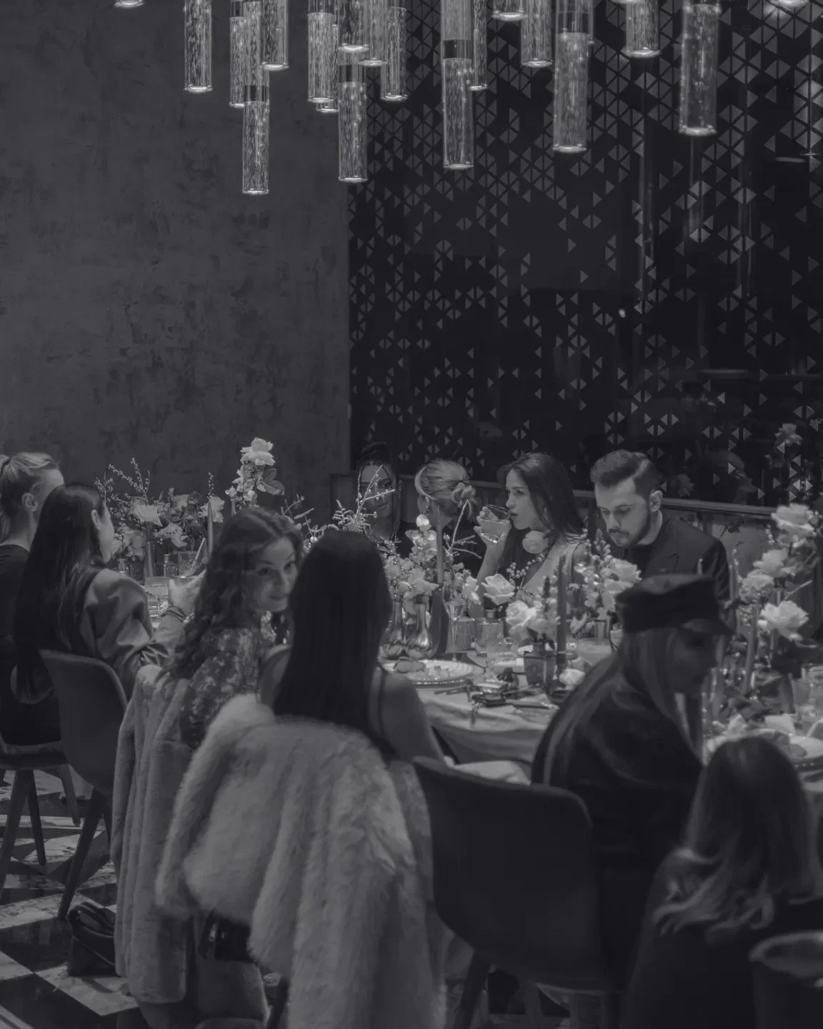 Elegant dinner setting at TUYA restaurant in Bucharest, showcasing a stylish dining experience.