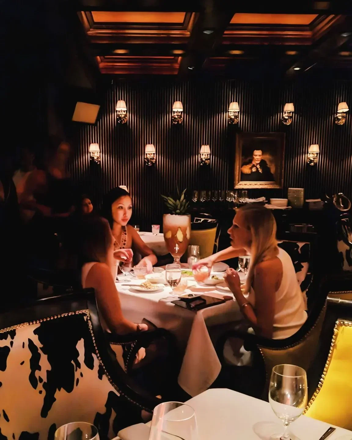 Elegant dining at Yvonne's in Boston, featuring stylish decor and intimate setting.
